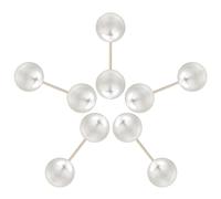 NUSITOU Broches de Sécurité Épingle Sûre et Décorative Lot de 5 en Alliage Perle Artificielle Blanche pour Femme pour Soirée et Performance