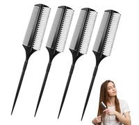 NUSITOU Brosse Réversible pour Cheveux Bouclés et Crépus, Outil Professionnel pour Coloration et Soin, Poils Courts Application Précise