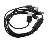 NUSITOU Câble de Charge USB Charge Rapide, Câble en Plastique et Cuivre Multi-ports avec Six Interfaces Type-c Voiture Maison Bureau