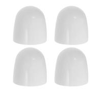 NUSITOU Capuchons Décoratifs 4 Pièces pour Vis de Fixation Sol Wc, Cache-Boulons Blancs en Plastique pour Cuvette de Toilette, Accessoires Salle de Bain sans Outils