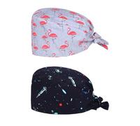 NUSITOU Casquette de Travail Bonnets Confortables Imprimée Flamant en Coton pour Garder Un Infirmière et Médecin Pendant Le Travail