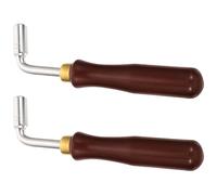 NUSITOU Clés D'accordage Outil Précis et Pratique 2pcs en Acier Inoxydable pour Dulcimer Poignée en Caoutchouc pour Musiciens Débutants