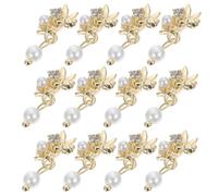 NUSITOU Clous Décoratifs pour Ongles pour Décoration Ongles DIY et Design Créatif 12pcs en Alliage Perles Pendantes Accessoires pour Manucures Élégantes