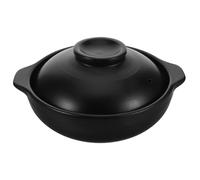 NUSITOU Cocotte en Terre Cuite 600ml avec Couvercle, Facile D'entretien, Design Classique, pour Cuisson du Riz Cuisine ou Restaurant