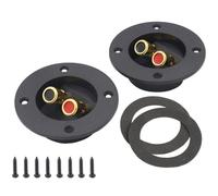 NUSITOU Connecteur de Haut-Parleur 2pcs bornier pour Caisson de Basses, en Alliage de Zinc, Deux Voies, Transmission optimale du Signal, pour système Audio-visuel Domestique