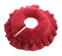 NUSITOU Coussin Visage pour Table de Massage en Coton Perlé et Polyester, Confort et Douceur pour Spa et Maison, Oreiller Facial Ergonomique Rouge