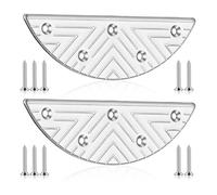 NUSITOU Coussinet de Réparation pour Talon en Fer Argenté pour Chaussures Hommes, Forme Demi-lune, Protection Polyvalente du Talon, 1 Paire Facile à Installer