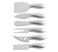 NUSITOU Couteaux à Fromage Design Ergonomique en Acier Inoxydable Argenté Set de 6 et Facile à Laver Cuisine et Dégustation