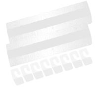 NUSITOU Crochets Auto-adhésifs en Pvc Transparents 100 Pièces 20x35 Mm pour Présentoirs de Vente au Détail, Languettes Suspendre Résistantes pour Étiquettes, Accessoires de Rangement