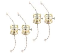 NUSITOU de Brûleurs de Lampe à Huile Remplacement Facile, Style Rétro Délicat Kit 4 Pièces en Alliage de Zinc pour Lampe à Pétrole Vintage