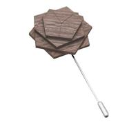 NUSITOU Épingle de Revers en Bois Accessoire Raffiné Fleur Décorative pour Homme Design Élégant et Stable, pour Événements Formels et Mariages