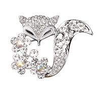 NUSITOU Épingle Renard Créative en Alliage Argenté, Accessoire Mode pour Femmes, Performance Robuste et Facile à Porter, pour Fêtes et Occasions Spéciales