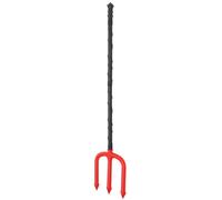 NUSITOU Fourche de l'enfer d'halloween Rouge Noir en Plastique, Décoration | Fourche à Trois Dents, Manche Détachable, 120g Léger, pour Costumes, Photo et Scène