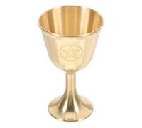 NUSITOU Gobelet Pentacle en Cuivre Or pour Pratiques Spirituelles, Décoration Vintage Élégante, Coupe Polyvalente pour Prières et Rituels Sacrés