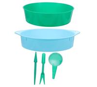 NUSITOU Kit D'outils de Jardinage en Plastique pour Semis et Repiquage avec Tamis à Sol, Précision Améliorée, pour Jardinage sur Balcon et Intérieur