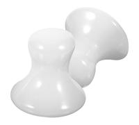 NUSITOU Lot de 2 Pierres de Massage Gua Sha de Champignon Blanc Outil de Grattage pour Visage et Corps Accessoire de Massage pour Soin Anti-rides et Détente Cutanée et Bien-