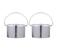 NUSITOU Lot de 2 Pots à Cire en Aluminium 100 Mm Fondoir à Haricots Cireux pour Chauffe-cire, Contenant à Cire Dépilatoire Pratique pour Épilation Professionnelle et Usage Domestique