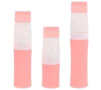 NUSITOU Lot de 3 Flacons de Voyage en Silicone 60ml Légers et Rechargeables pour Shampoing et Lotion, Faciles à Presser, Voyage