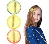 NUSITOU Lot de 3 Pinces à Cheveux Fantaisie en Plastique de Tranches D'agrumes, Créatives et Portables pour Filles, Vie Quotidienne Anniversaires