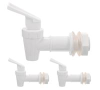 NUSITOU Lot de 3 Robinets en Abs pour Distributeur D'eau Bec Précis et Étanchéité, Accessoires pour Seau de Fermentation et Bouteille, Robinet Pratique Blanc