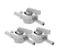 NUSITOU Lot de 3 Robinets Essence en Métal, Interrupteur de Réservoir de Carburant à 1 Entrée 1 Sortie, Installation Facile pour Atv et Modifications