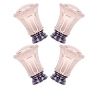 NUSITOU Lot de 4 Embouts de Tringle à Rideaux Décoratifs en Alliage D'aluminium, Couleur Or Rose, Compatibles Tringles Simples et Doubles, Style Vintage pour Décoration Intérieure
