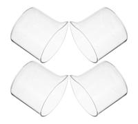 NUSITOU Lot de 4 Pichets à Lait en Verre Vintage 110 Ml Bec Verseur Guidé, Design Créatif Mini, pour Restaurants Occidentaux et Pique-niques