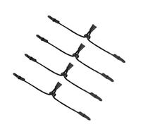 NUSITOU Lot de 4 Porte-masque en Nylon Noir Confortable et Élastique, Prolongateur de Masque Réglable pour Sport et Sortie, Protège-oreilles Anti-pression