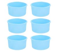NUSITOU Lot de 6 Moules à Gâteaux Faits Main en Silicone Bleu, 10 CM, Antiadhésifs, pour Cuisson Four et Préparation de Biscuits Maison