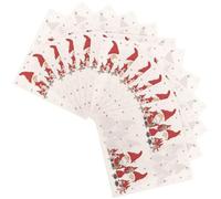 NUSITOU Lot de 60 Serviettes de Table Jetables Imprimées Père Noël Bleu en Pâte de Bois, Absorption, pour Restaurant et Fête de Noël