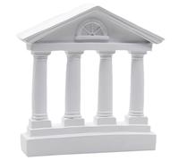 NUSITOU Modèle Architectural en Résine Blanc de Temple Grec Ancien, Décoration Intérieure Élégante Colonnes Classiques pour Maison ou Boutique