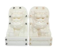 NUSITOU Moule en Plastique pour Petite Statue de Lion Asiatique, Facile à Transporter, Multifonction, pour Maisons et Entrées, Style Traditionnel Chinois Blanc Couleur Couleur Aléatoire