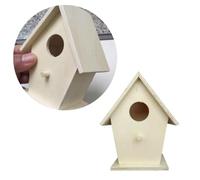 NUSITOU Nichoir à Oiseaux Boîte à Oiseaux Robuste et Décorative pour Extérieur en Bois de Peuplier pour Observer Les Petits Animaux Le Jardin