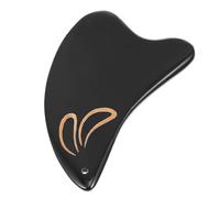 NUSITOU Outil de Massage Visage et Dos en Matériau Synthétique Noir Bords Lisses pour Massage Lymphatique et Détente Musculaire à Domicile