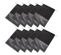 NUSITOU Paquet à Chaussures de Voyage et Cpp Cordon 10 Pièces en Tissu Non Tissé Paquet à Poussière Noirs Transparents pour Cosmétiques et Vêtements, Usage et Placard