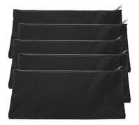 NUSITOU Paquet Outils Vide en Toile Canvas, Pochette à Outils Fermeture Éclair, Lot de 5 Pièces Lavables pour Rangement Multi-Usage et Bricolage