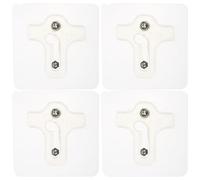 NUSITOU Patère Murale Adhésive en Plastique 4pcs sans Perçage, Résistante et Réglable pour Rangement Sécurisé la Cuisine ou Salle de Bain