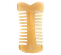 NUSITOU Peigne à Double Côté en Corne Dents Larges et Fines, Anti-statique, Réduit Pellicules et Démangeaisons, Design Élégant pour Soin et Massage des Cheveux