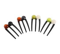 NUSITOU Peignes à Cheveux Plastique Solide 4pcs, Outil pour Chignon Structure à Trois Dents Maintien Sécurisé pour Femmes pour Coiffures Élégantes Quotidien