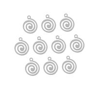 NUSITOU Pendentifs en Acier Inoxydable Métal Sûr de Spirale Creuse 10pcs Décoration Suspendue Créative pour et Fêtes de Vacances
