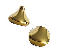 NUSITOU Petit Vase et Solide Décoratif en Céramique Dorée Multi-Fonctionnel pour Composition de Fleur pour Bureau à Domicile ou Porche