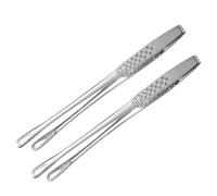 NUSITOU Pinces à Aliments en Acier Inoxydable 304 Multi-fonctions Design Creux, 2 Pièces, pour Barbecue, la Cuisine à Domicile et Hôtel