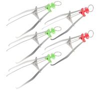 NUSITOU Pinces Anti-brûlure en Toute Sécurité Lot de 5 Résistantes Chaleur en Acier Inoxydable et Plastique pour Plats Chauds et Bols Couleur Aléatoire Cuisine et Maison