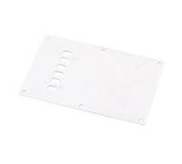NUSITOU Plaque Arrière de Guitare Électrique 6 Trous Blanche Monocouche Accessoire Guitare Solide en Plastique Couvercle de Cavité de Ressort pour Réparation et Remplacement