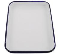 NUSITOU Plat à Four Rectangulaire Émaillé Vintage 32x22 Cm, Plat à Rôtir en Porcelaine, Plaque de Cuisson Glacée Multifonction Cuisine et Pâtisserie, Moule à Crêpes et Biscuits Robuste