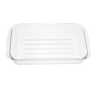 NUSITOU Plat à Four Style Simple et Créatif en Verre Trempé 1,5l Résistant Haute Température, Plat à Pratique et Sûr pour -ondes et Congélateur