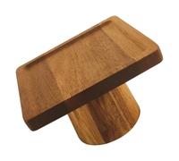 NUSITOU Plateau de Service en Bois Carré à Pied, Support à Gâteau Grosse Capacité, Design Surélevé pour Desserts et Snacks, pour Mariage et Grandes Réceptions