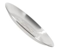 NUSITOU Plateau Décoratif Argenté Rond en Acier Inoxydable Assiette INOX sans Bavures, pour Articles Sacrificiels et Décoration D'autel