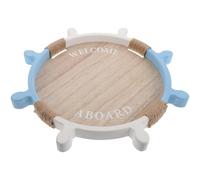 NUSITOU Plateau Style Côtier Design Nautique en Bois de Gouvernail de Bateau Polyvalent pour Servir des Snacks, pour Salon et Fêtes de Plage