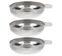 NUSITOU Plateaux de Pesée en Inox 3 Pièces pour Balance à Bijoux Cuisine, Bacs Doseurs pour Poudres et Liquides, Empilables, pour Pesage Précis en Laboratoire ou Maison